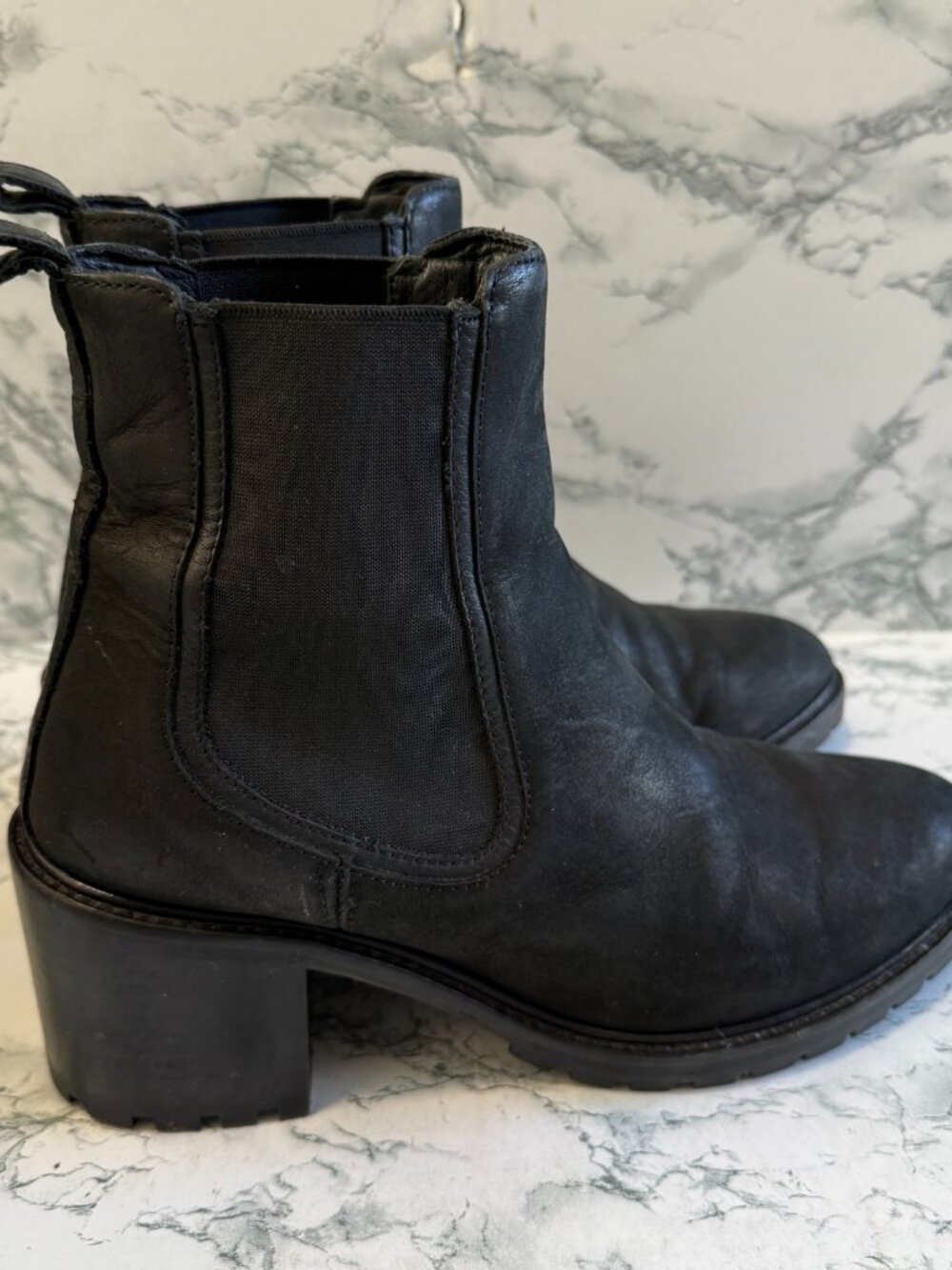 Thursday Boot Women 9 Knockout Boot Chelsea Black Nubuck Leather Pull On Shoe